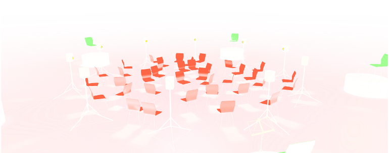 Raumsimulation Konzertsetup